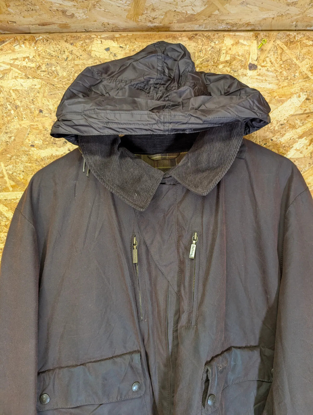 Barbour ToKiTo Blouson Wax Jacket Mens XXL Brown Ltd Ed MWX0101RU91 Zip Hooded