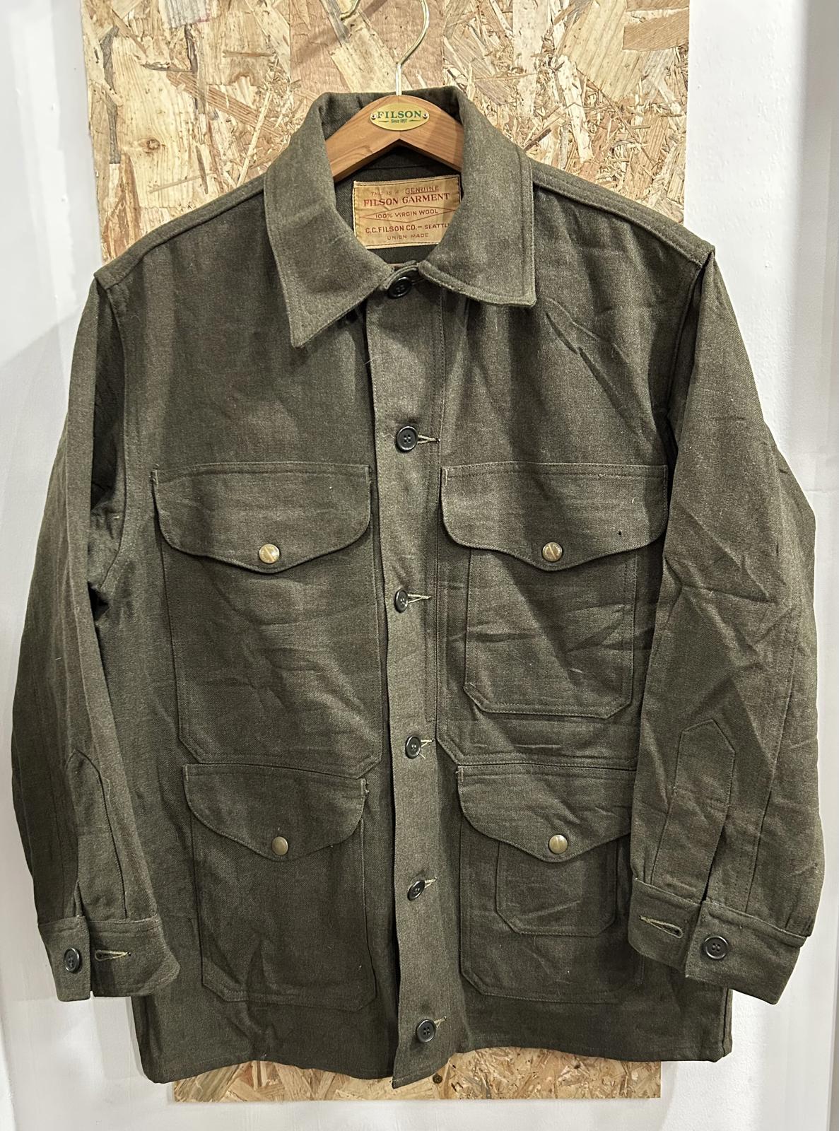 Vintage 50s Union Made Filson Forestry Cloth Cruiser Large Jacket Green USA