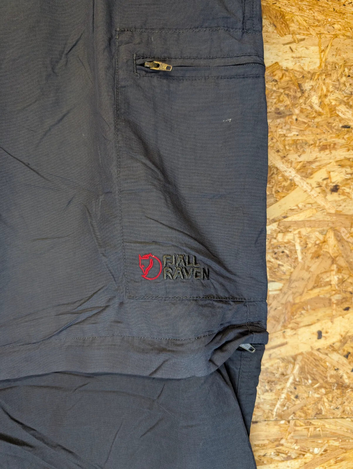 Fjallraven Sipora MT Trousers Mens W34 L32 Grey Cotton Cargo Relaxed Straight