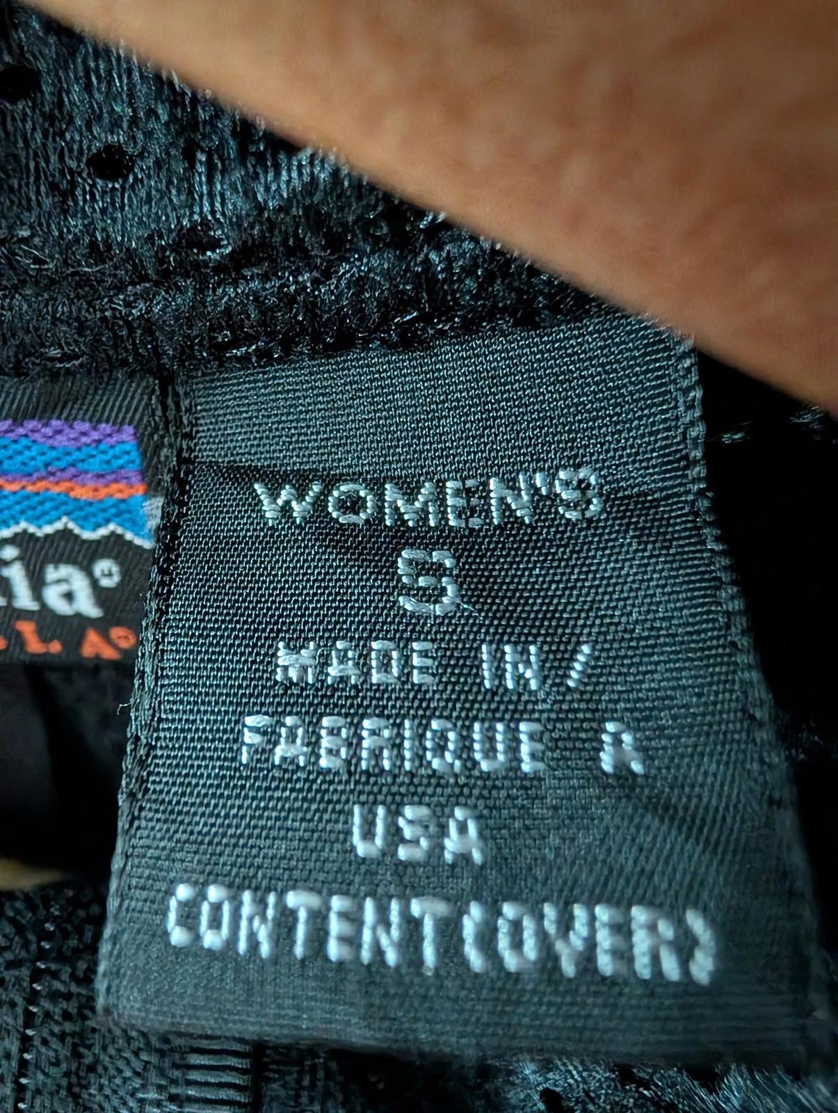 Patagonia Synchilla Vest Small Women Fleece Gilet Zip Black Bodywarmer USA Made