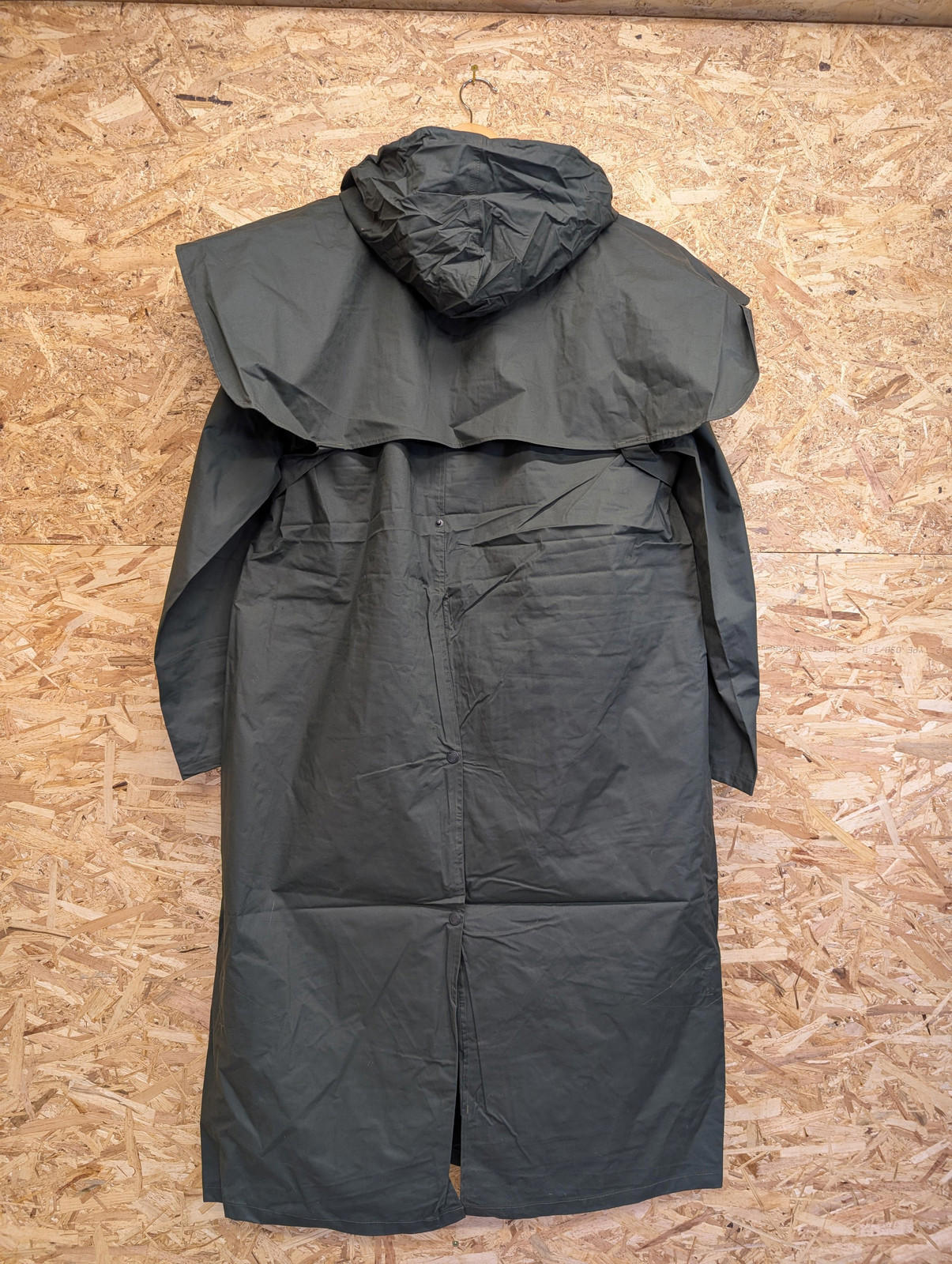 Bronte Stockman Coat Riding Long-Line Waterproof Cape Jacket Green Mens Large