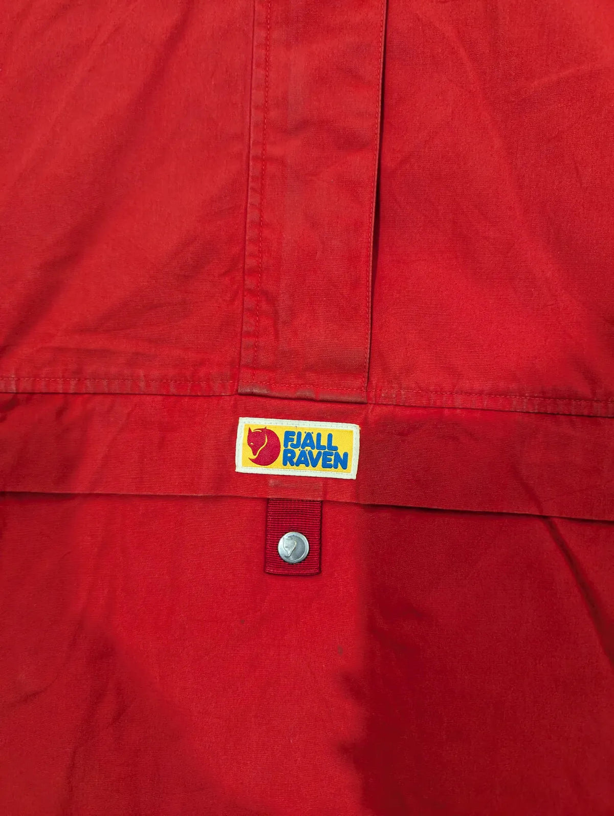 Fjallraven Vardag Anorak Womens Large Red 1/2 Zip Hooded Windbreaker G1000 Coat