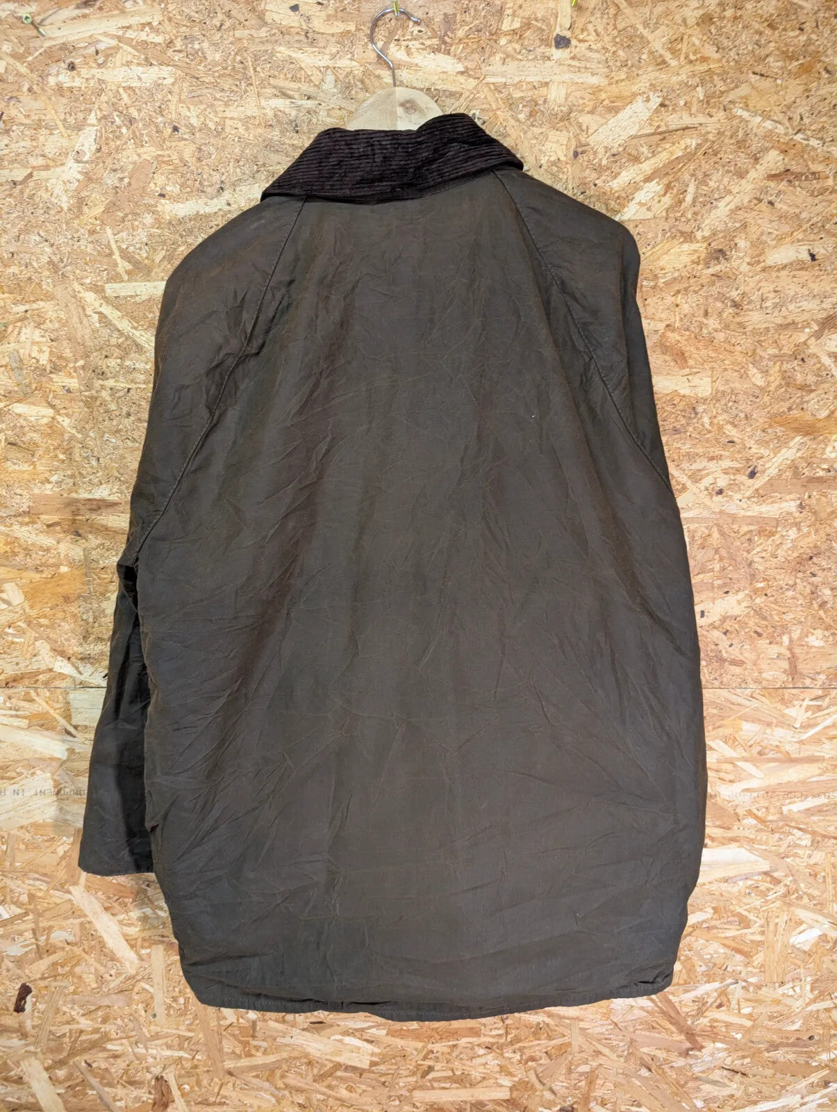 Barbour Classic Beaufort Jacket Men C42 Large Brown Green Cord Collar Liner Vest