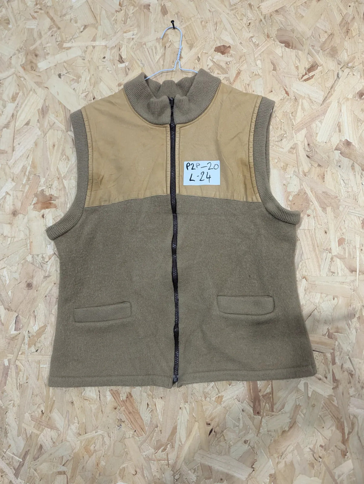 Filson 705 Vest Mens Large Beige Tan Wool Tin Cloth Cotton Full Zip USA Made