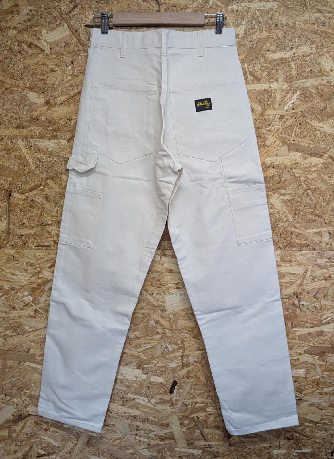 Stan Ray Carpenter Jeans W28 L32 Men Baggy Fit Cream White Cargo USA Zip Fly