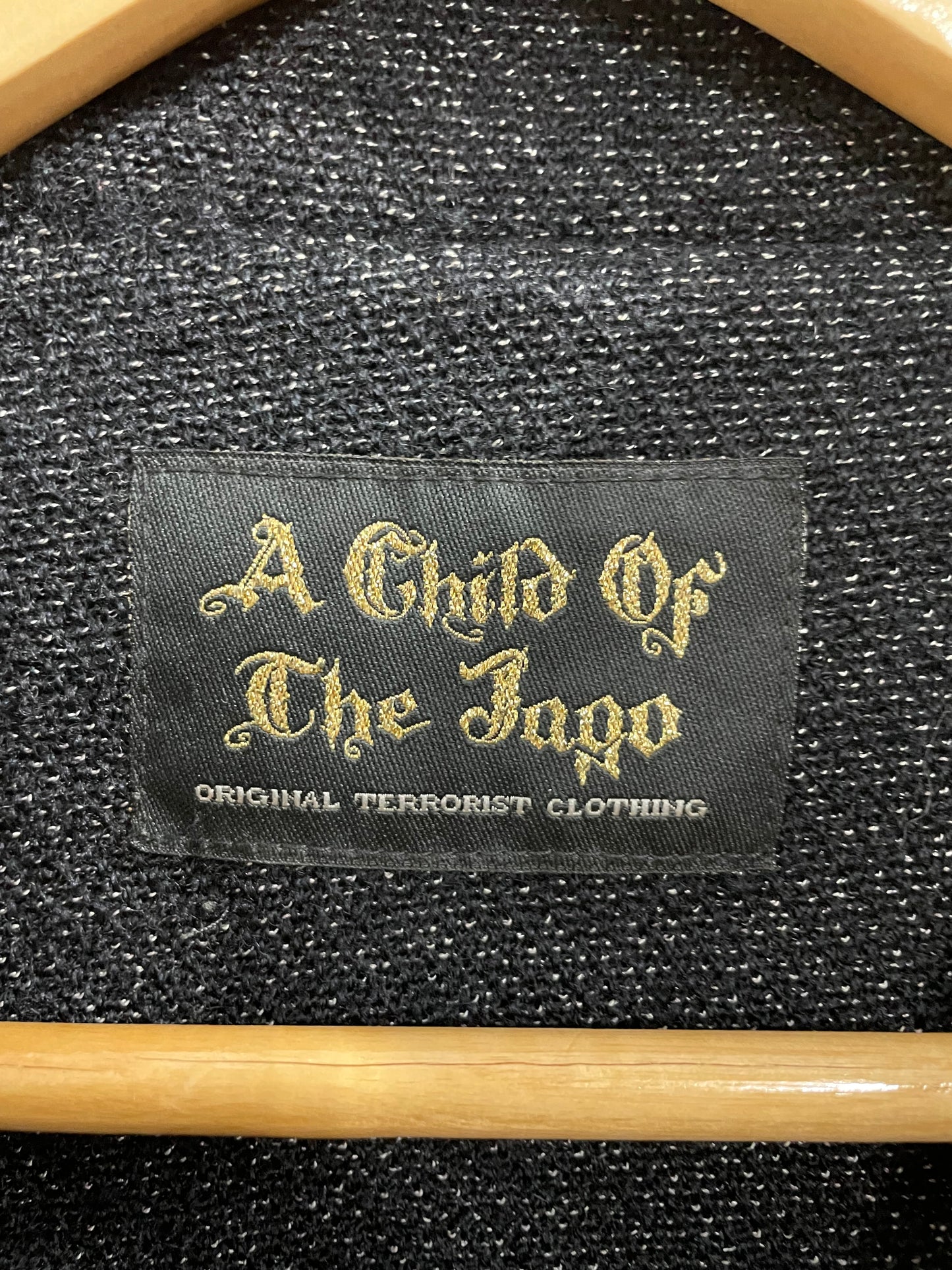 A Child Of The Jago Mens Knit Jacket Shawl Collar Grey Black 40 Medium