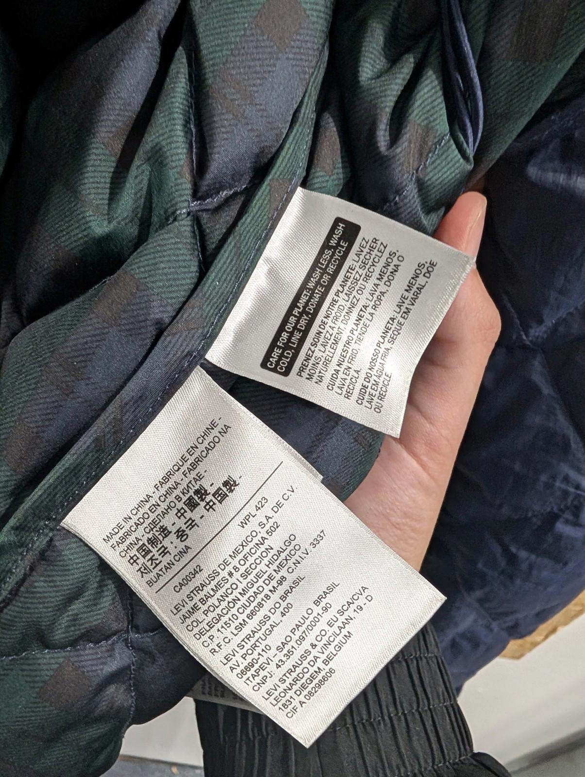 Levi Strauss Quilted Bomber Jacket Women XS Blue Warm Water-Repellent Down Fill