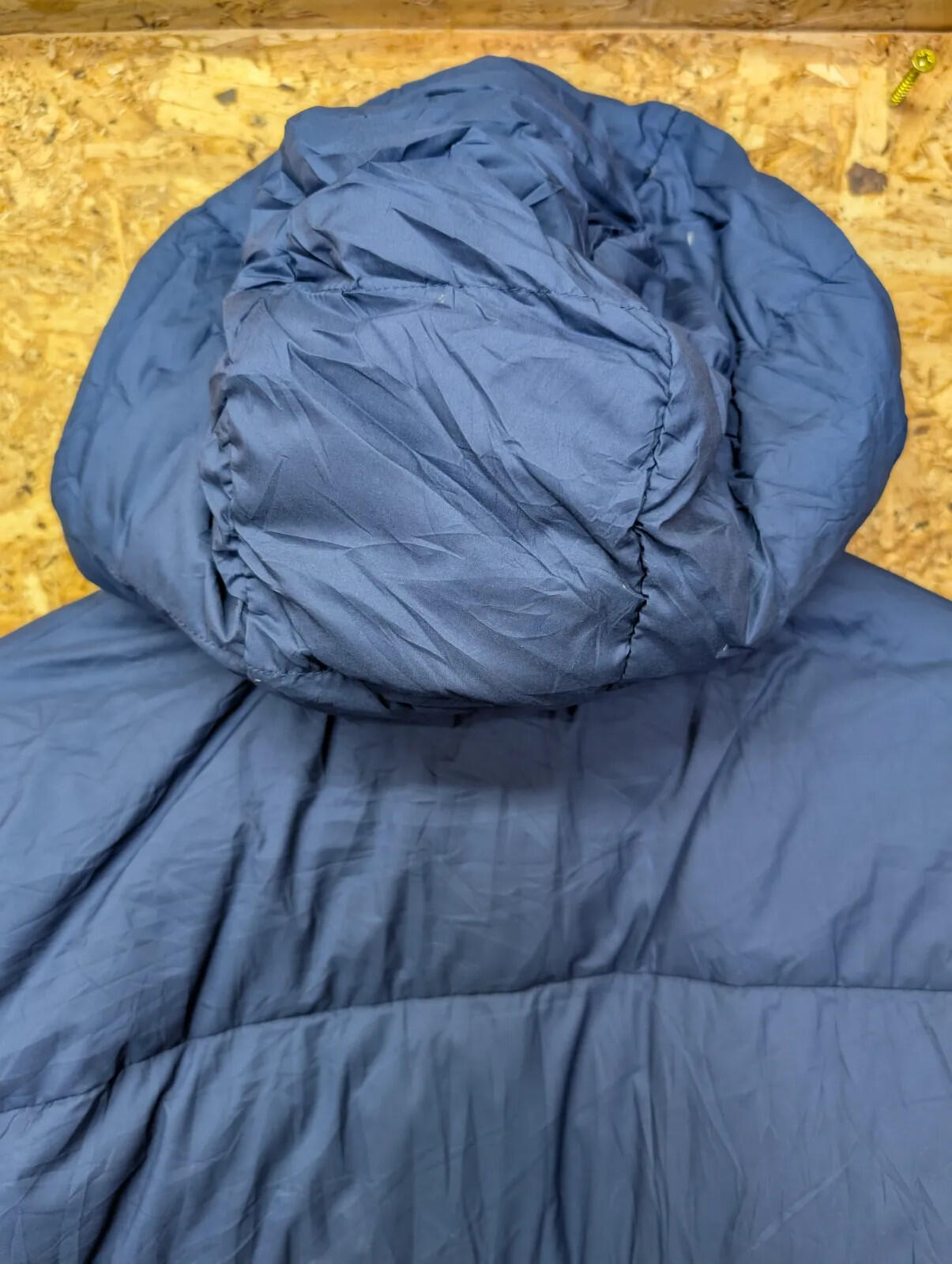 Patagonia Silent Down Jacket Mens Medium Hooded Puffer Blue Down Duck Insulated