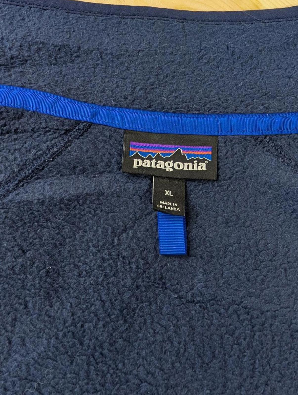 Patagonia Retro Pile Fleece Jacket XL Men Navy Blue Zip X Snap Better Warm