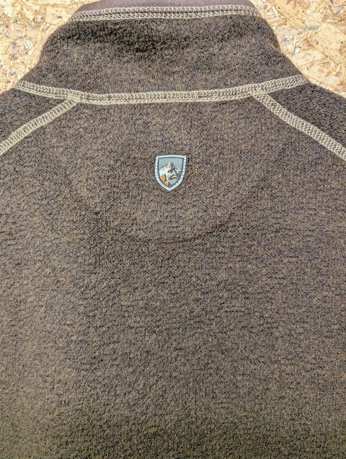 Kuhl Alfpaca Fleece Jacket Men XL Brown Full Zip Walking Hiking Synchila Outdoor