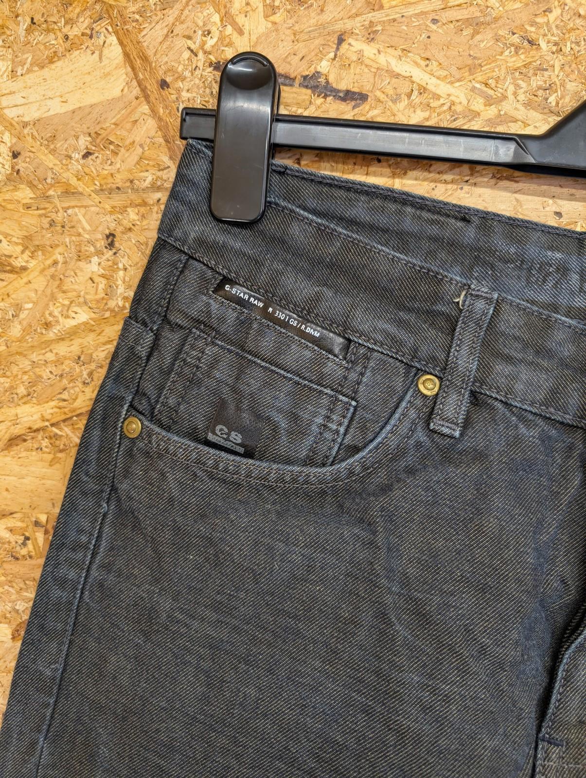 G-Star Raw Jeans W32 L32 Men Straight Fit Italy Black Grey Denim Y2K Vintage