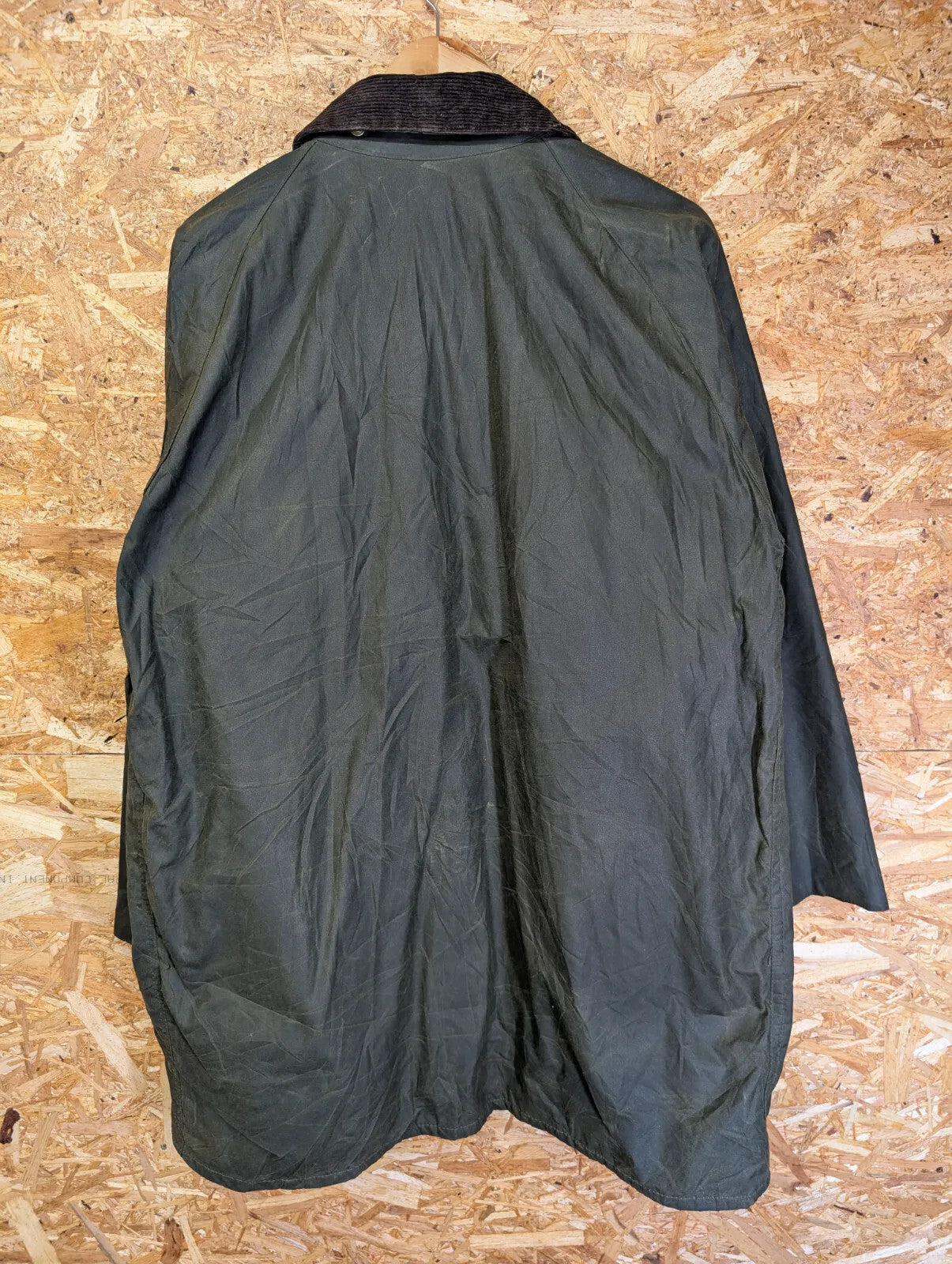 Vintage Barbour Gamefair Wax Jacket Large C42 107cm Olive Green A123 Cotton 80s