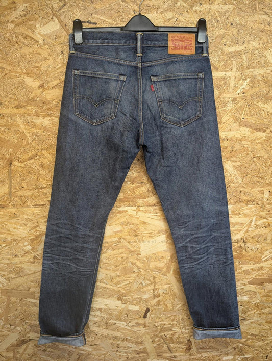 Levis 508 Jeans W30 L32 Men Selvedge Straight Slim Denim Blue Zip Fly Redline