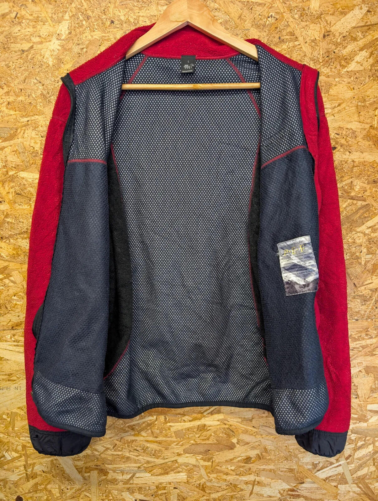 Vintage Patagonia Fleece Jacket Red Fleece Mens Large Full Zip PEF USA Made 90s