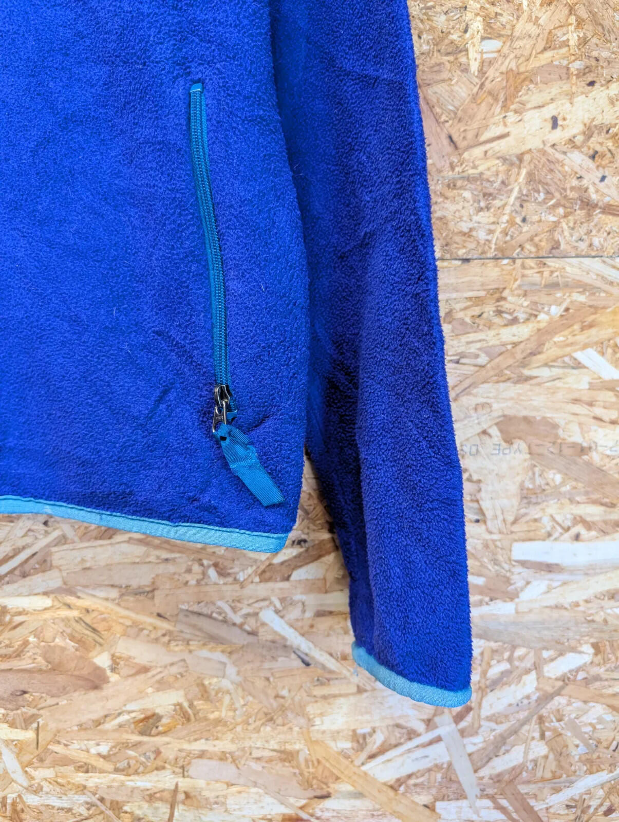 Vintage Patagonia Fleece Jacket Mens Large Blue USA Made 90s Full Zip Cardigan