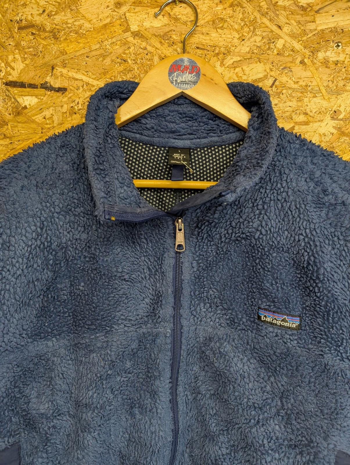 Patagonia Retro-X Fleece Jacket Large Men Vintage 90s USA Navy Blue Full Zip