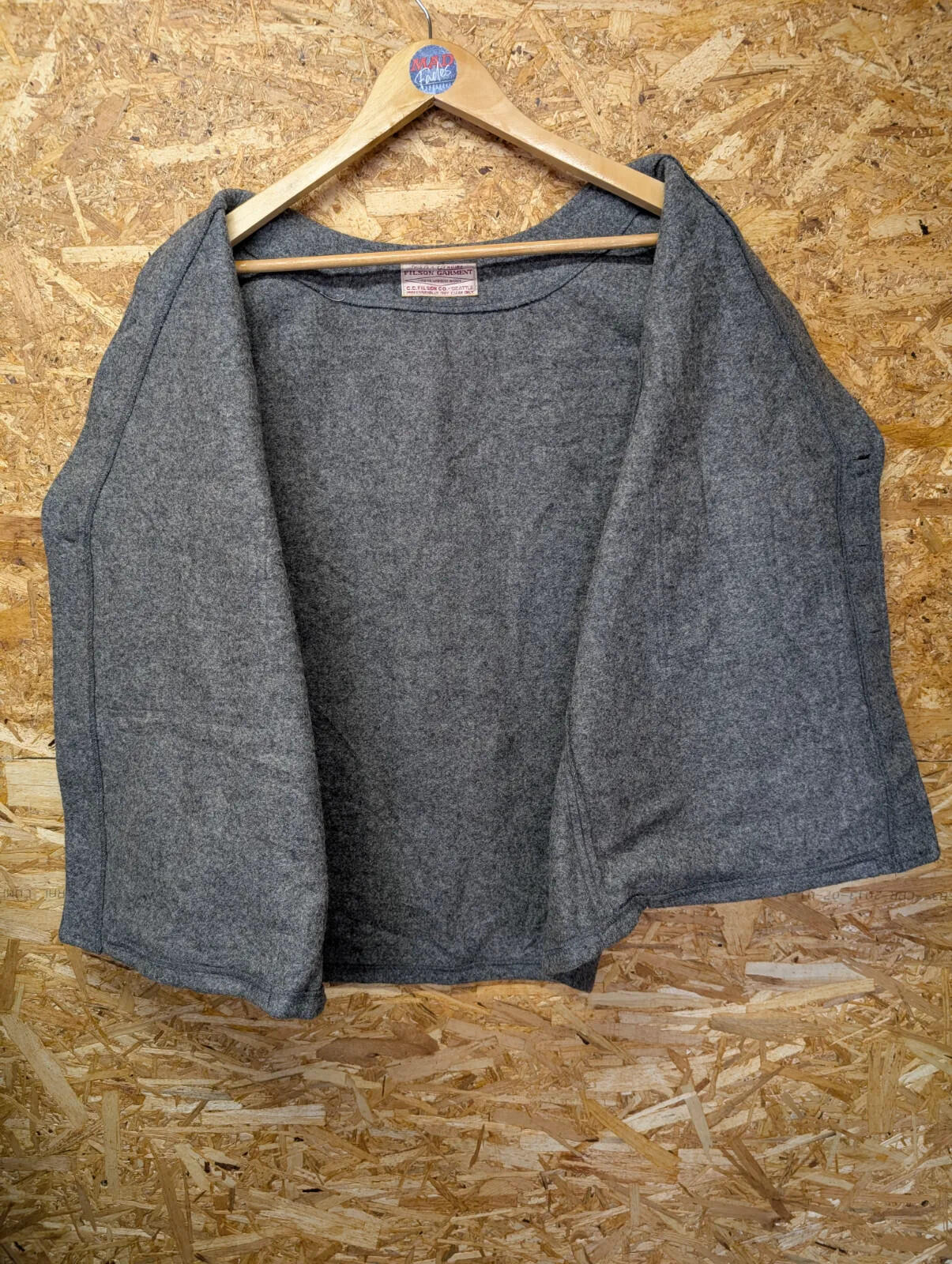 Filson Mackinaw Wool Vest Men XL 44 Heather Grey Gilet USA Pocket USA Body Thick