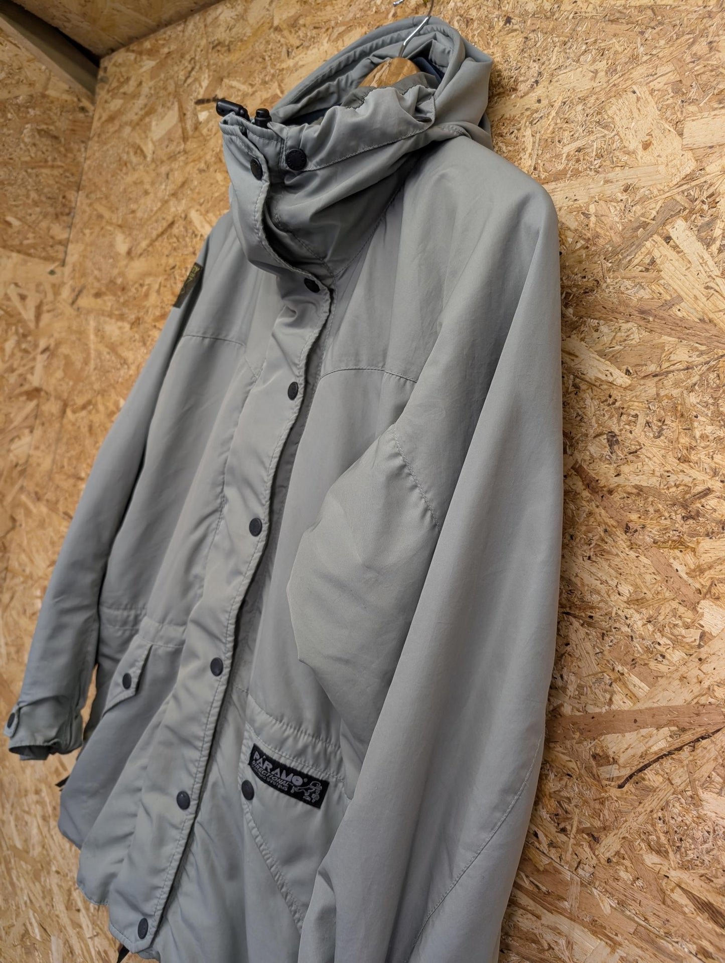 Paramo Small Coat Cascada Analogy Breathable Jacket Waterproof Hood Nikwax Grey