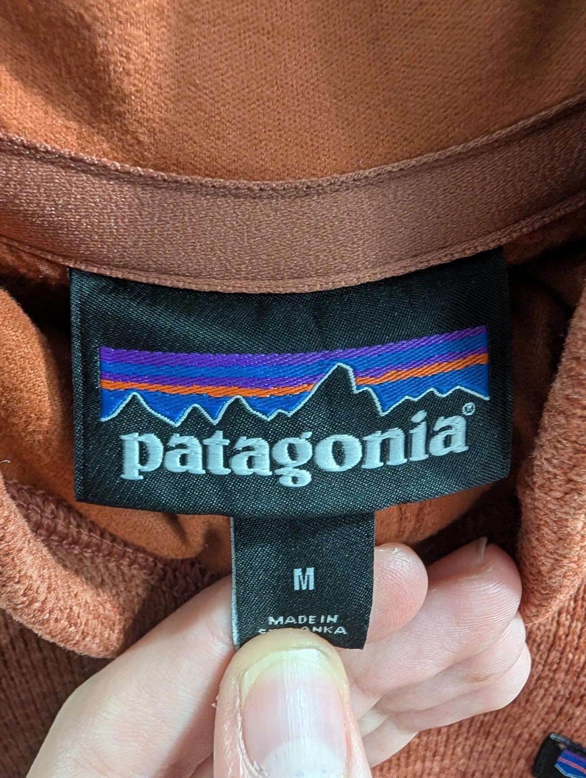 Patagonia Better Sweater Medium Women Pullover 1/2 Zip Sweatshirt Fleece Orange