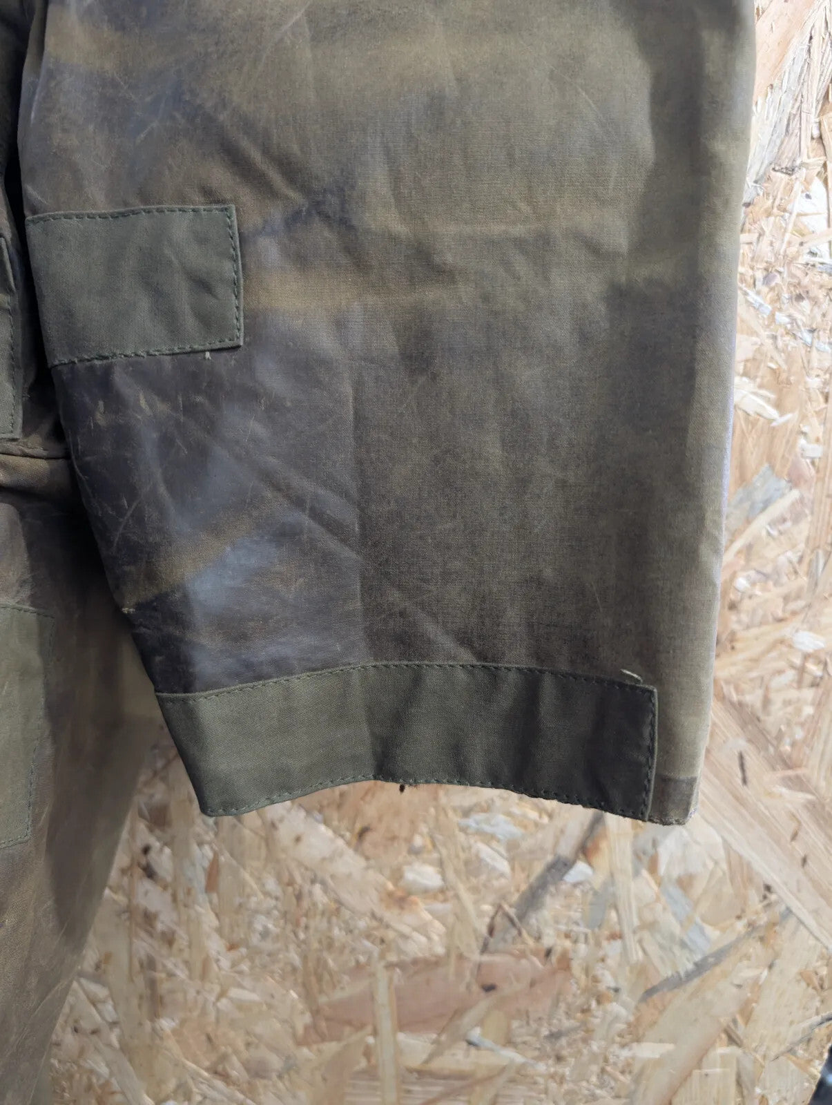 Barbour Classic Beaufort Jacket Mens Medium C40 Olive Green Waxed Cotton Project
