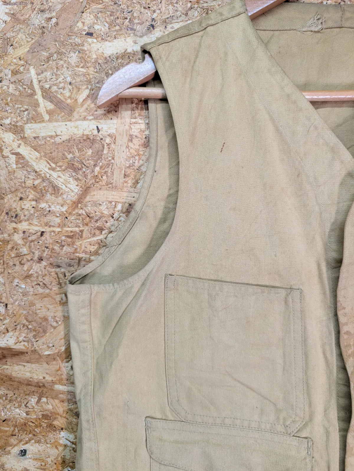 Vintage Filson Dry Cloth Vest 38 Small Gilet Beige Made USA Canvas 50s Heritage