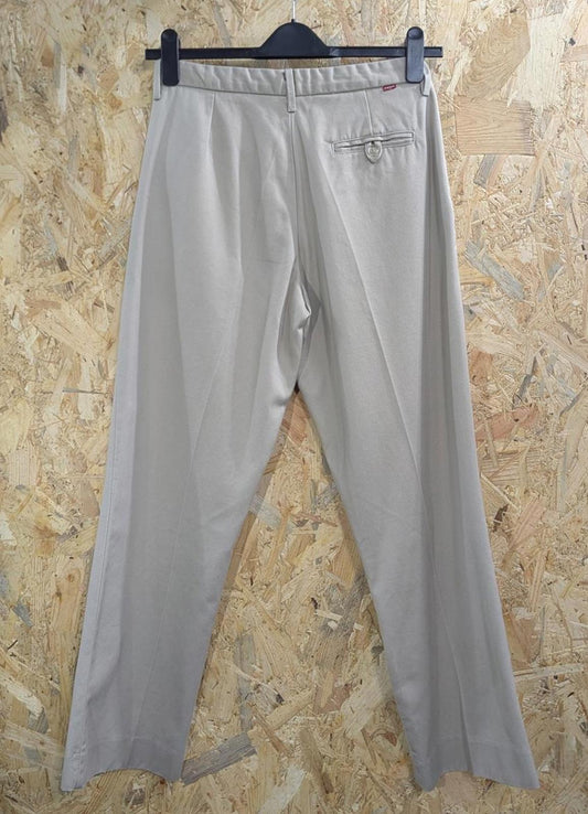 Levis Sta-Prest Chino Trousers W30 L30 Beige Straight Leg Centre-Creased Pants