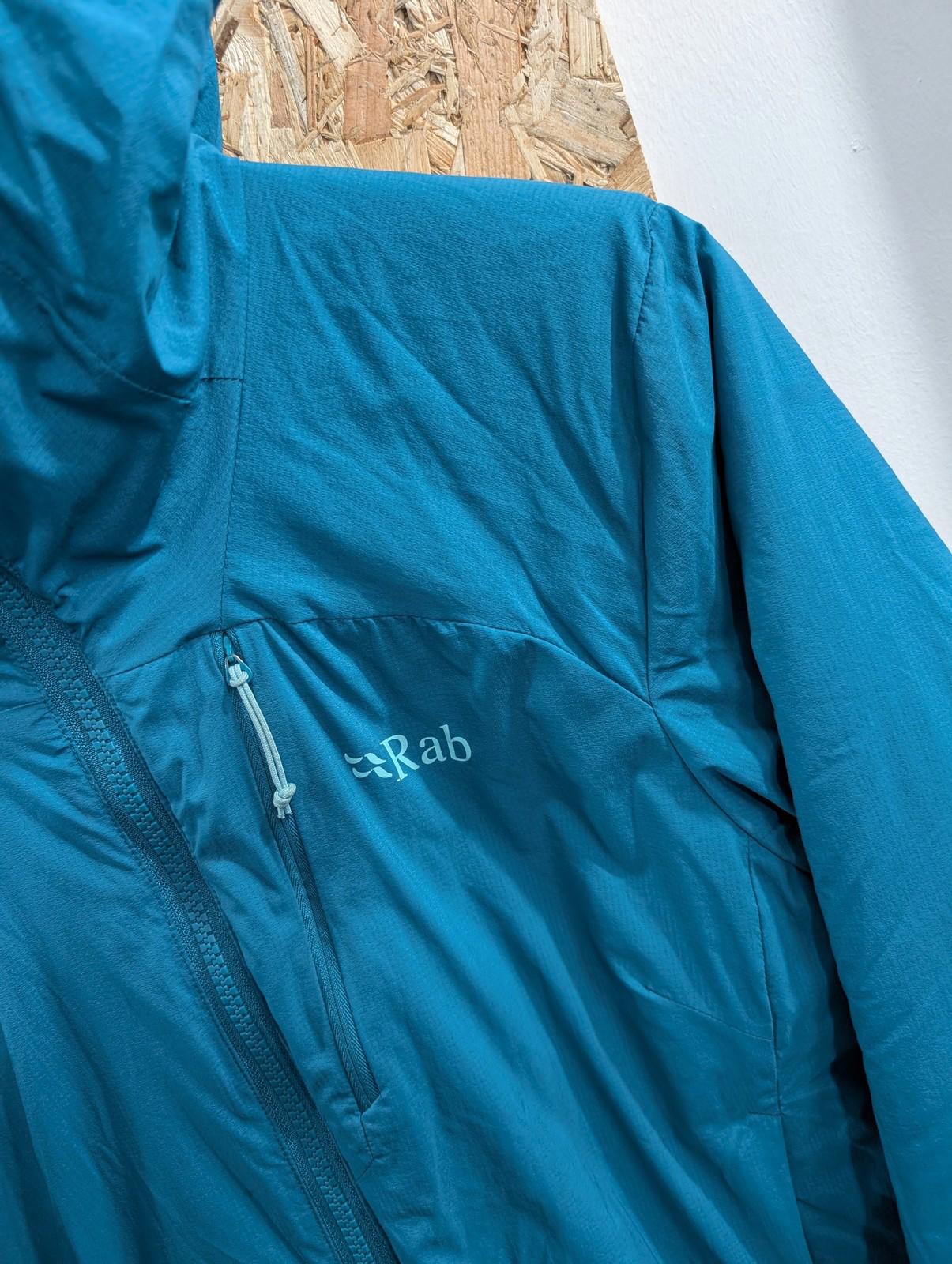 Rab Xenair Women Small 10 Jacket Hiking Walking Hooded Teal Blue Pertex Quantum