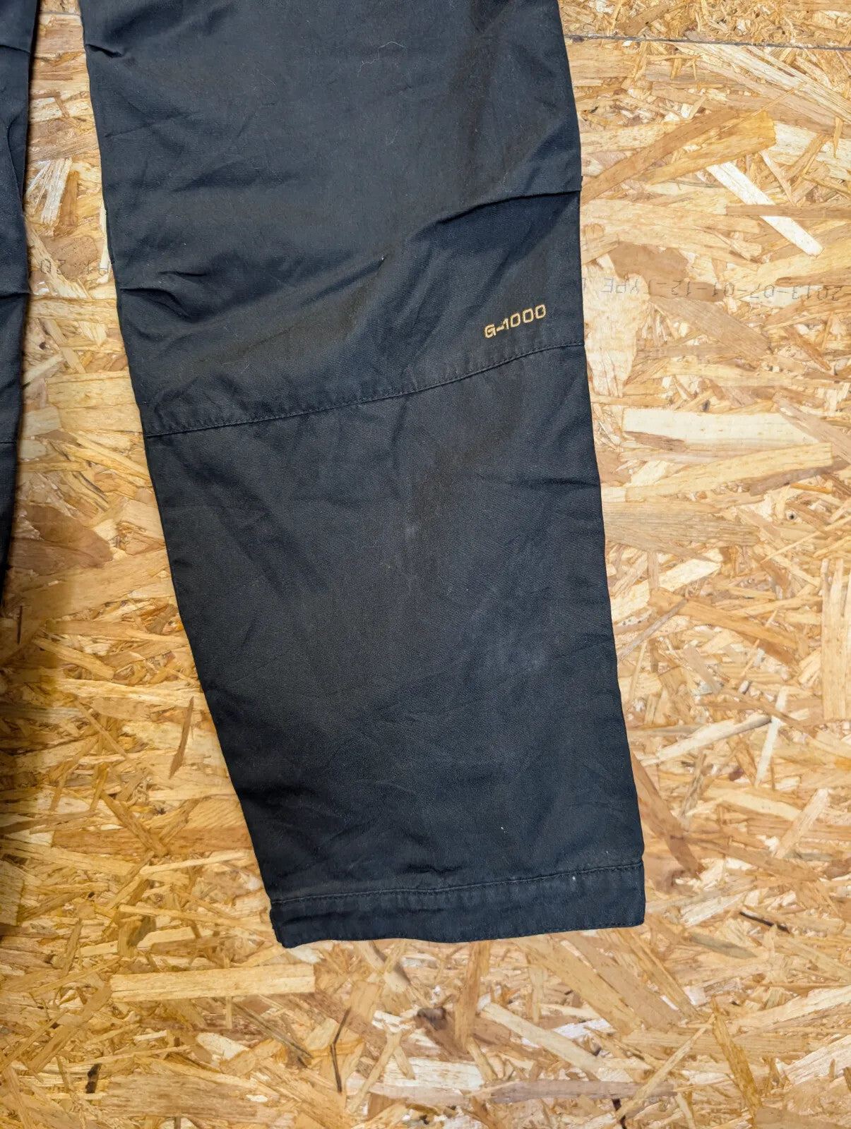 Fjallraven G1000 Cargo Trousers Mens W32 L32 Elastic Waist Black Cotton Hiking