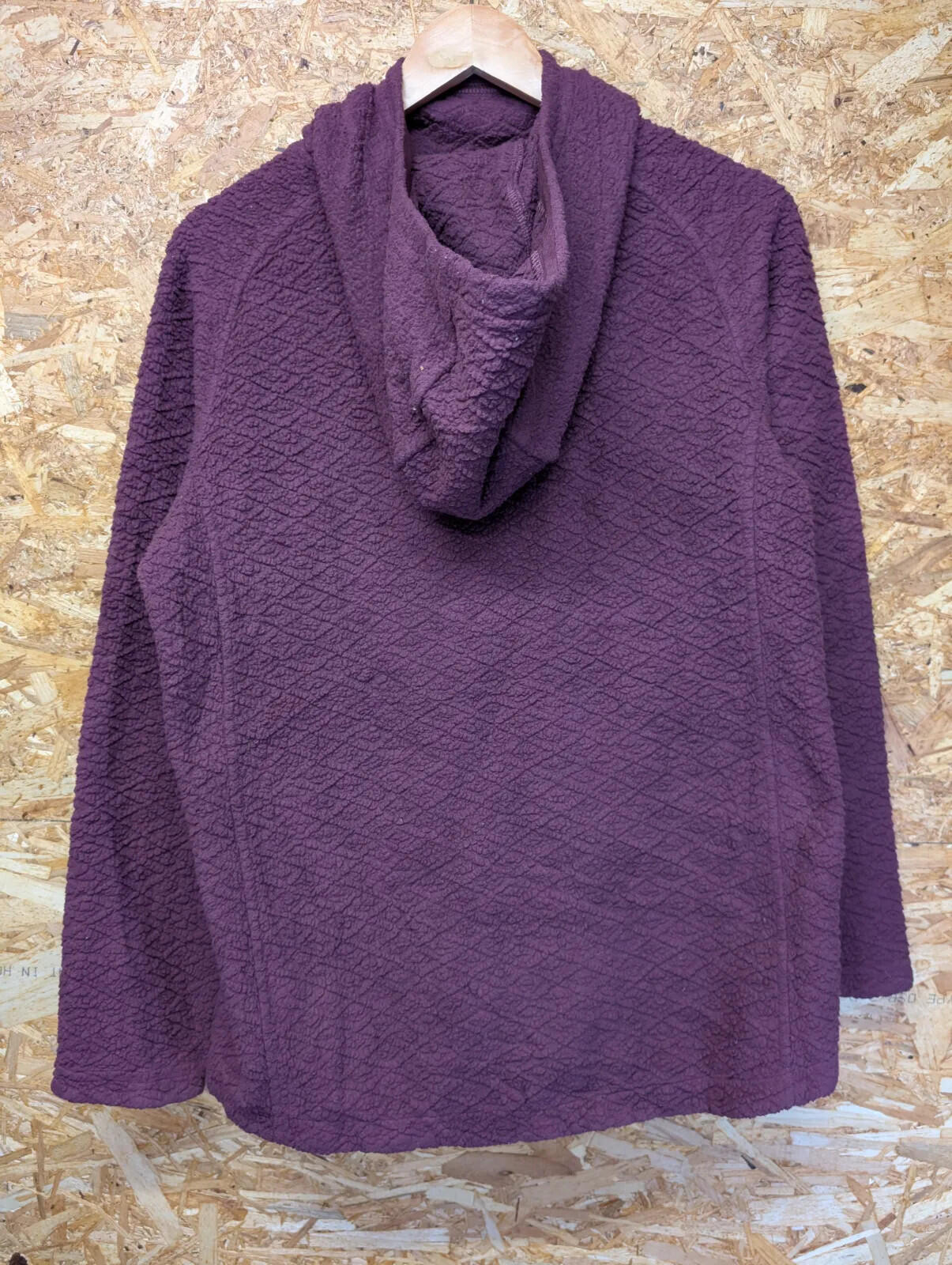 Patagonia Fleece Hoodie Womens Large Pullover Purple Pullover Top Gym Pockets