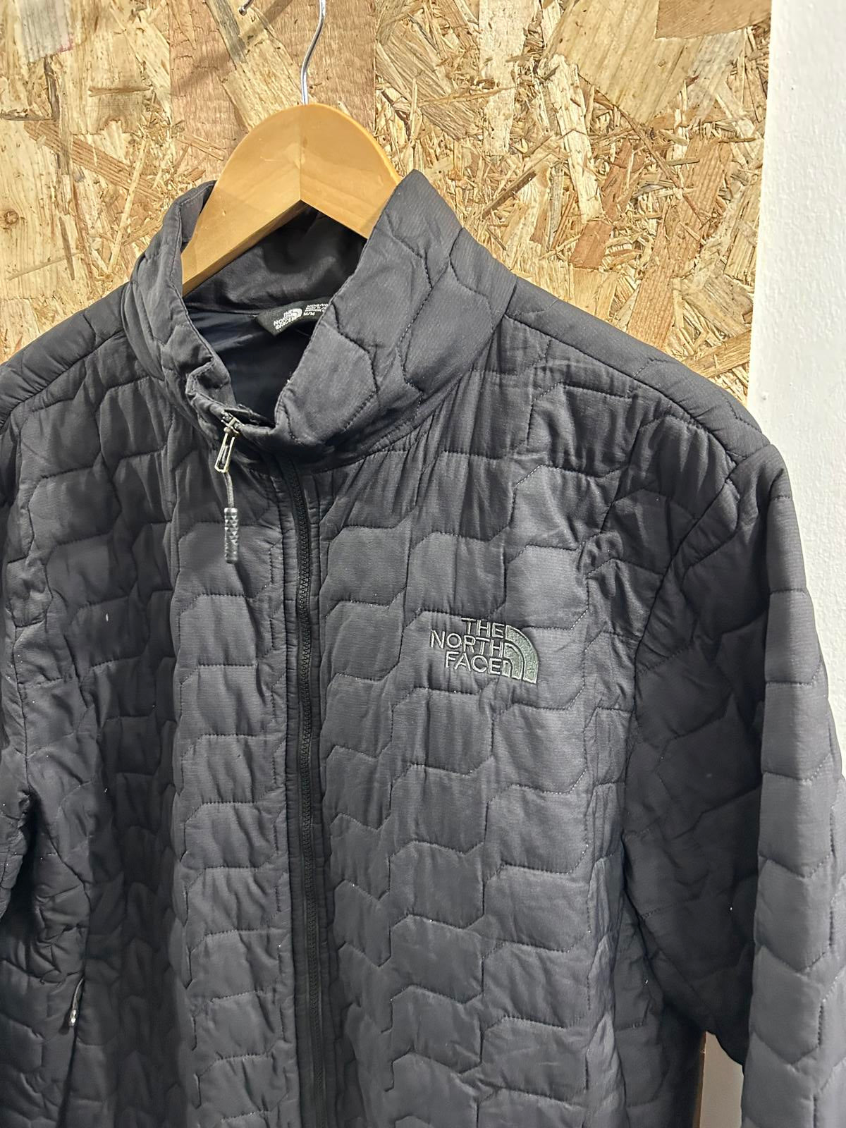 North Face Mens Size Medium UK TNF Thermoball Black Puffer Parka Jacket Puffa