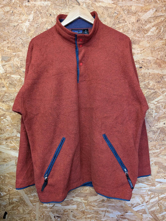 Vintage Patagonia Fleece Mens Medium Synchilla Pullover Orange Sweater USA Made