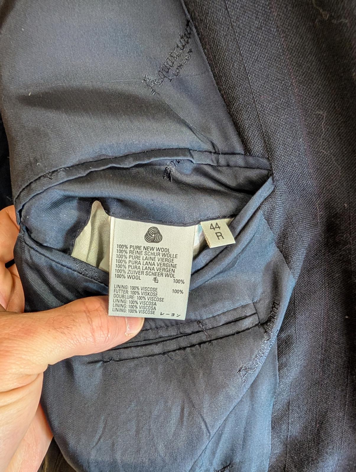 Aquascutum Pure New Wool Blazer 44R XL Navy Blue Jacket Mod Retro Smart