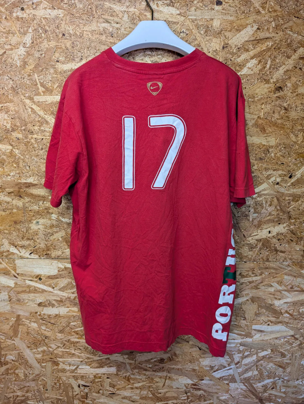 Nike Tiempo Portugal Football T-Shirt Men XL Red Cotton 17 Christiano Ronaldo