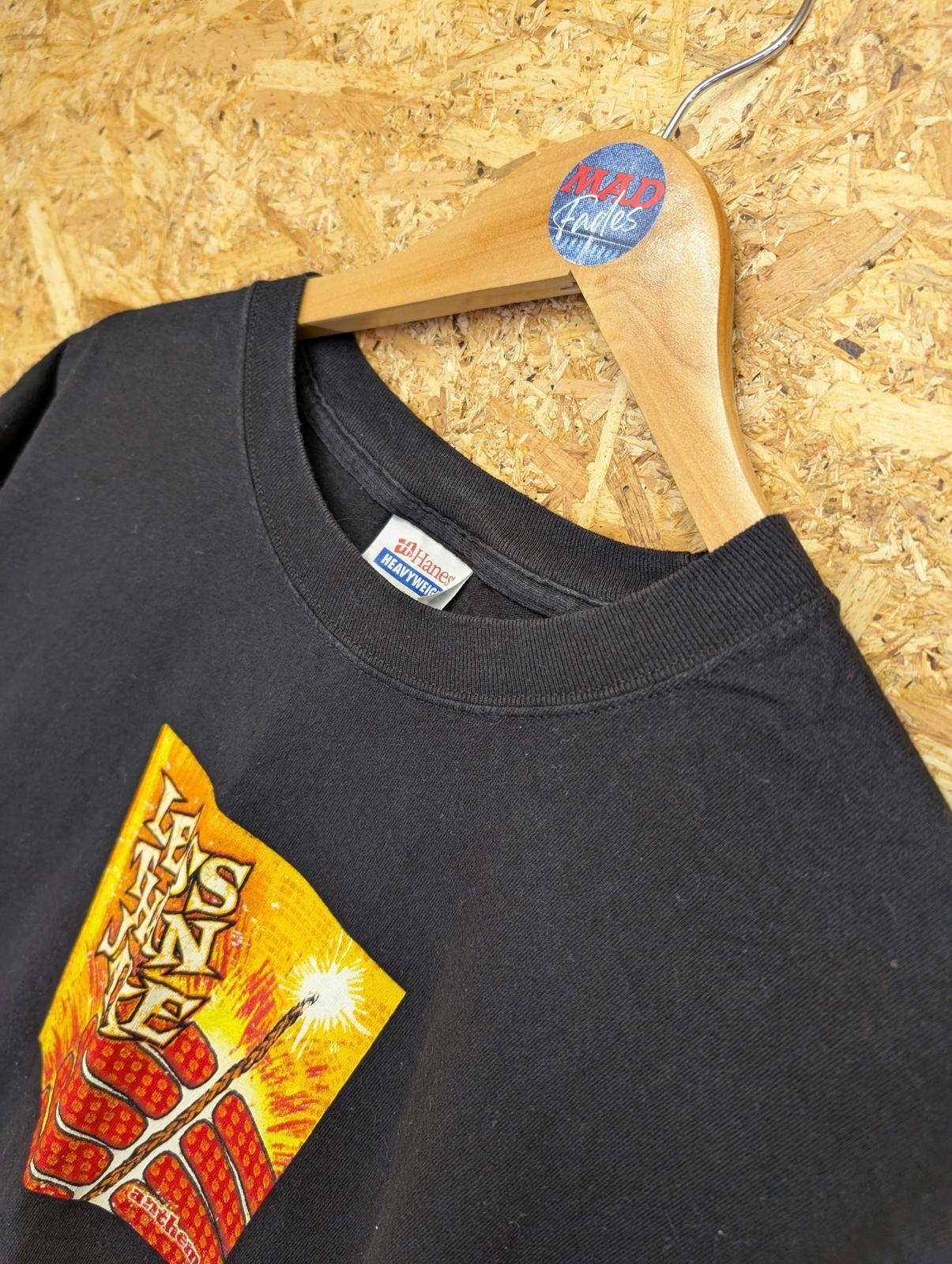 Less than Jake Anthem 2003 Vintage Y2K Band T-Shirt Black Hanes Heavy Large