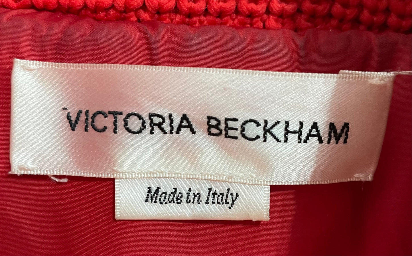 Victoria Beckham Red Puffer Jacket Padded Puffa Coat Made In Italy Womens XL