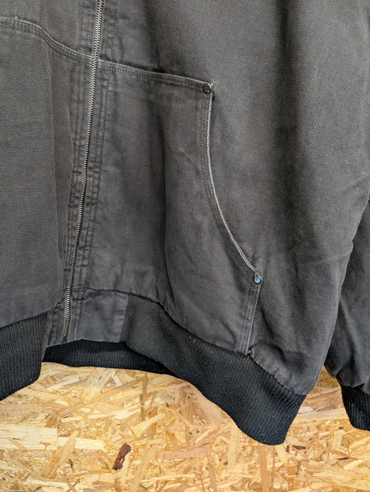 GH Bass & Co XXL Canvas Hooded Jacket Sherpa Lined Black Active Detroit Workwear