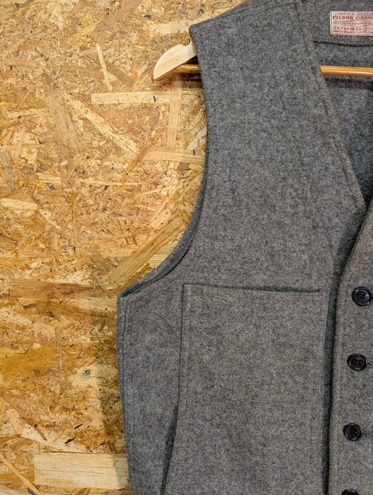 Filson Mackinaw Wool Vest Small Heather Grey Body Warmer USA USA Made Heritage