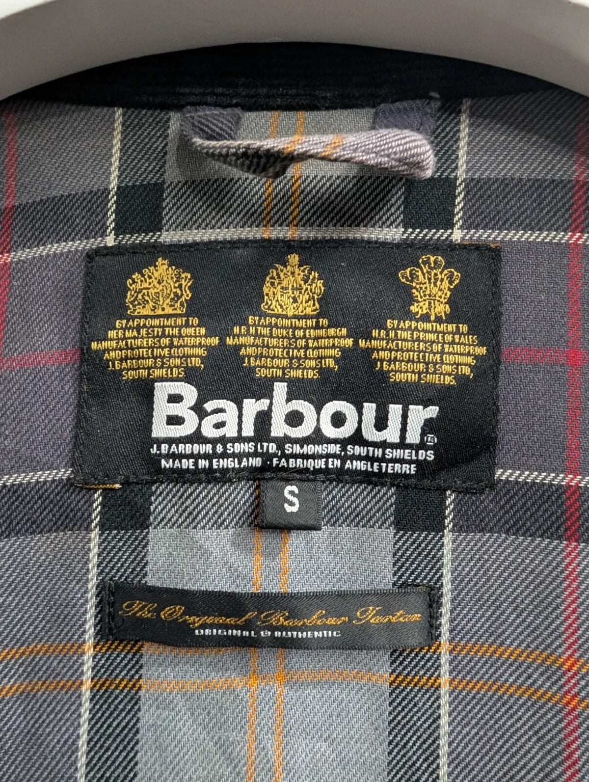Barbour Haydon Wax Jacket Men Small Black A236 Utility Chore Cord Collar England