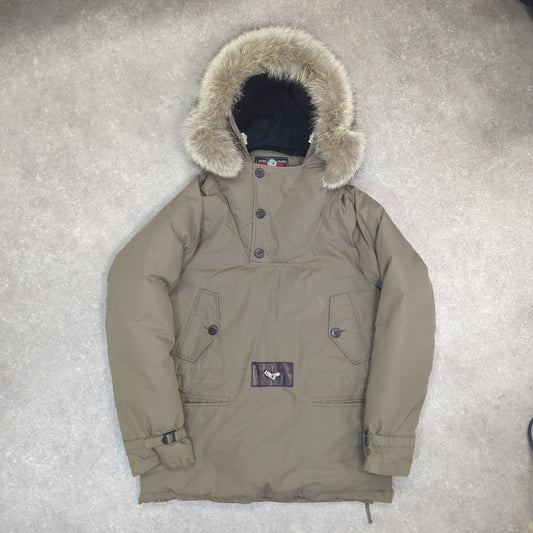 Woolrich Bae Bird Cross Parka Anorak Duck Down Feather Byrd Cloth Rare Large