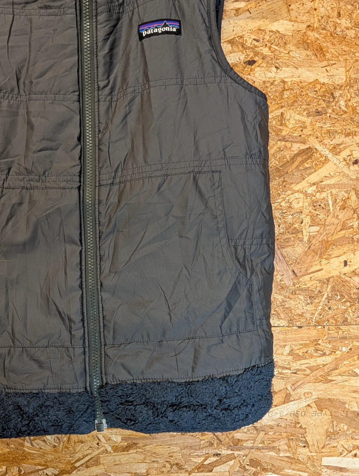 Patagonia Reversible Fleece Vest Womens XS Charcoal Grey Gilet Full Zip Hooded
