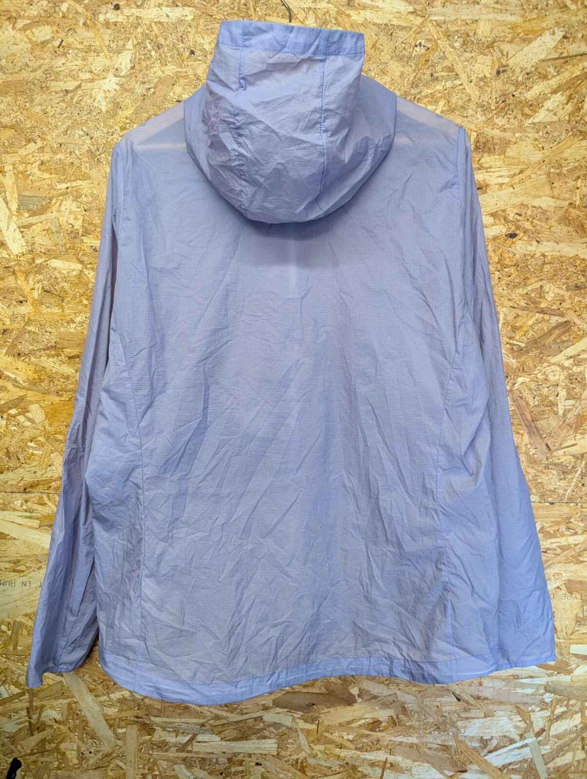Patagonia Hooded Windbreaker Jacket Womens XL Purple Ripstop Lightweight Zip Gym