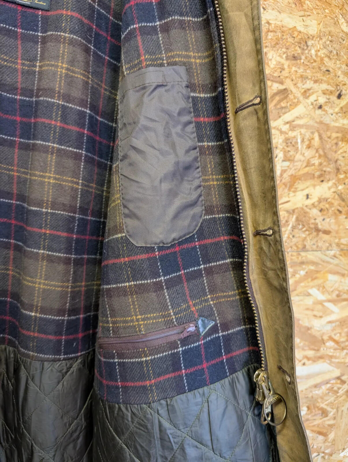 Vintage Barbour Beauchamp Wax Jacket Mens 3XL C52 Sandstone A186 Wool Lined 2000