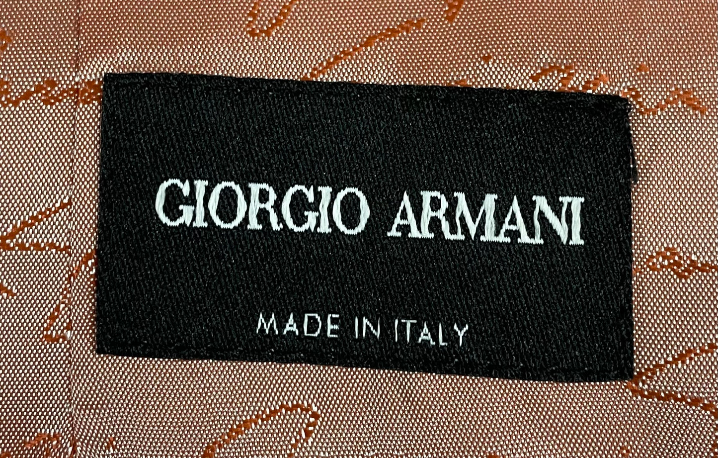 Giorgio Armani Made In Italy Grey Pink Double Breasted Waistcoat Vest Large