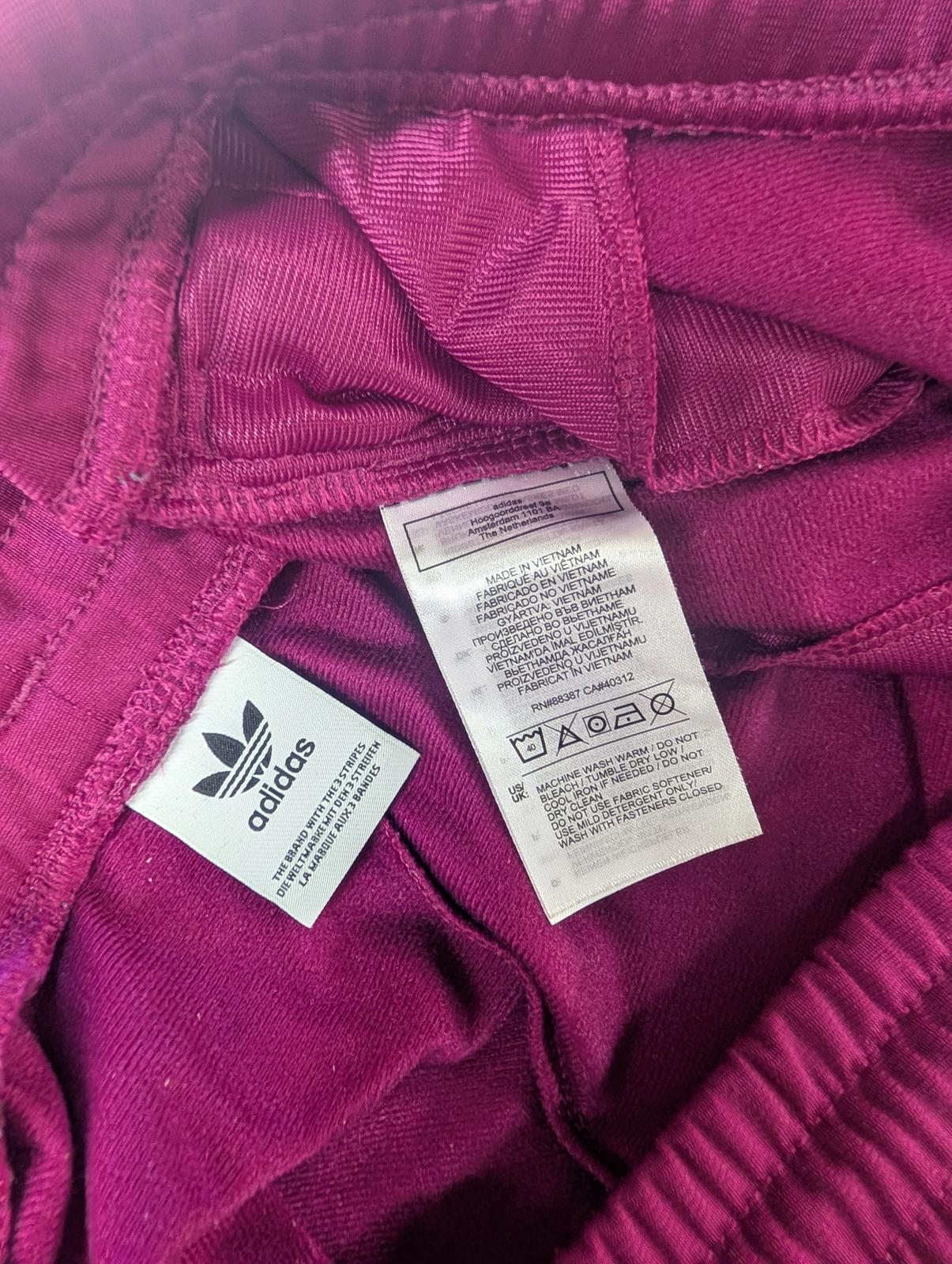 Danielle Cathari x Adidas Poppers W44 Track Pants Joggers Trousers Burgundy