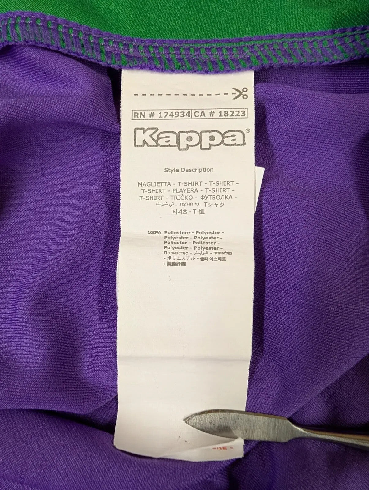 Real Betis 2020/21 Away Football Shirt Small Purple Check LaLiga S/S Kappa Spain
