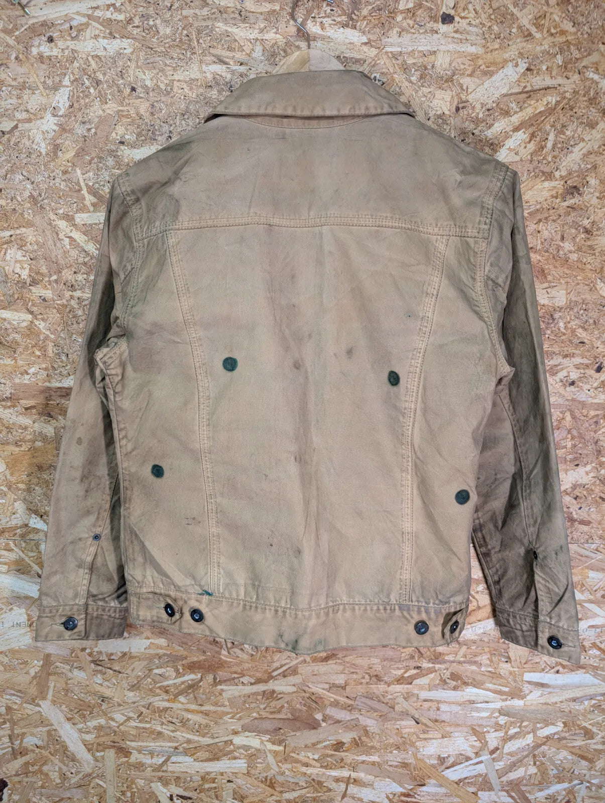 Filson Short Lined Cruiser Jacket Mens Small Tan Cotton Checked USA Made