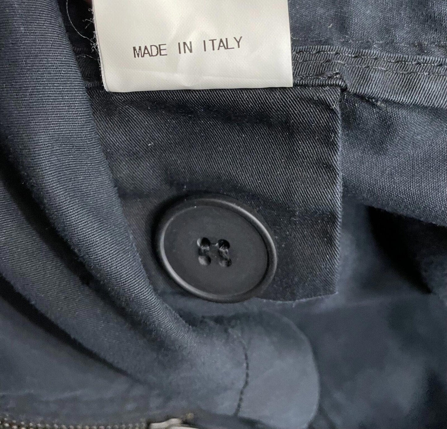 Griffin Jacket Mens Medium Black Grey Mac Trench Coat Canvas Long Military