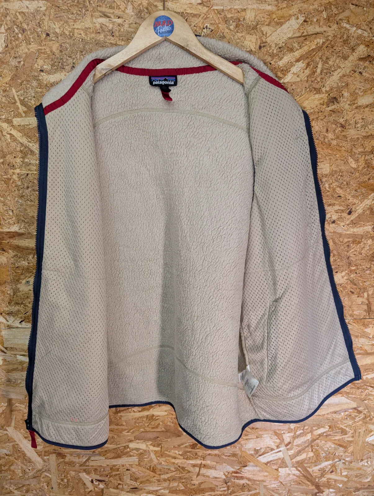 Patagonia Oatmeal Retro-X Pile Fleece Mens XL Vest Zip Cream Gilet Bodywarmer