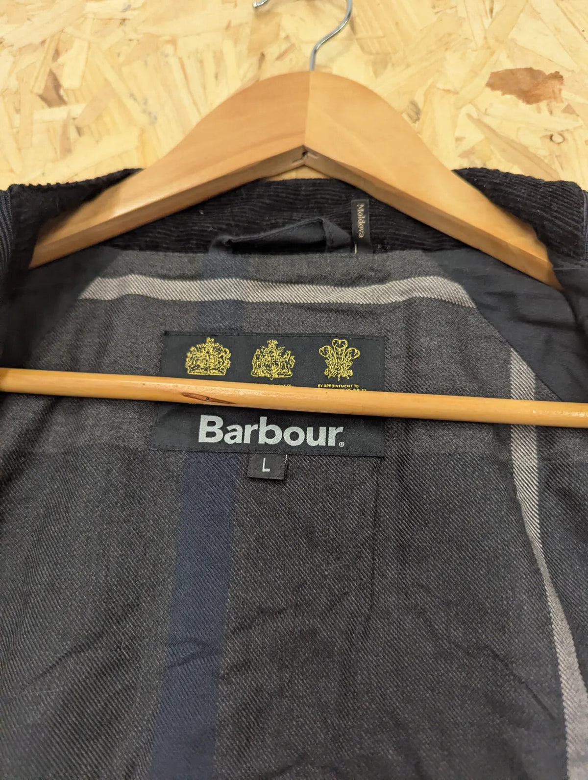 Barbour Silden Wax Jacket Mens Large Black 4oz Bomber Stand Collar Lightweight