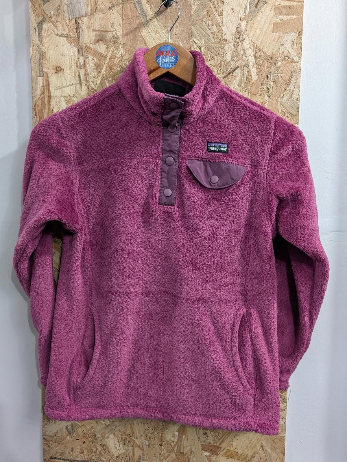 Patagonia Fleece Age 10 Girls Medium Jumper Pullover Pink Hiking Warm